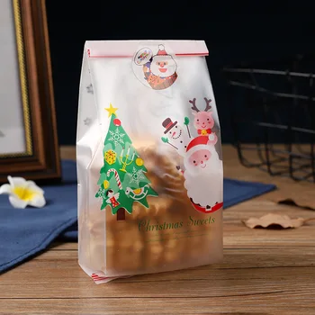 25 kom. plastične Božićne poklon pakete za keks, čokolade, keksa, Pakiranje torba, Božićni ukras, Навидад, 2021 Djed Mraz, Božićno drvce, Torba