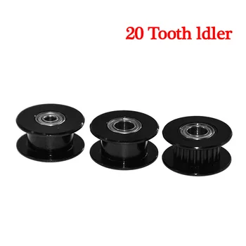 2GT 20 Zubaca Spušteni remenica Crne Boje Promjera 3 mm 4 mm i Širine 6 mm, Sa zubima ili bez zuba za Simultano kotača s nazubljenog remena GT2