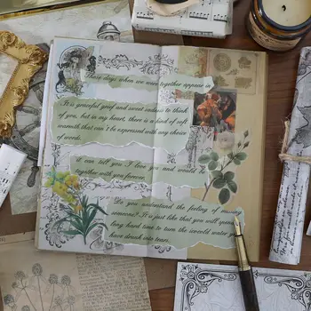 30 listova Berba Knjige DIY Scrapbooking Kolaž Art Papir za Pakiranje Ručne izrade Papira za ručni rad Von Notepad Kartica