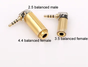 4,4 Ženski Do 6,35 mm 1/4' Muški Adapter je Pretvarač 3,5 MM 4,4 MM 2,5 MM Uravnoteženog stereo 3,5 DO 6,35 L Oblik za Pojačalo za Slušalice