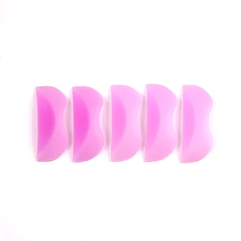 5 Parova Kvalitetnih roza Mekih Uvojaka Silikona Štitova Obloge Za željezo trepavica Navlaka za šminkanje Pribor za 3D dizajn Trepavica