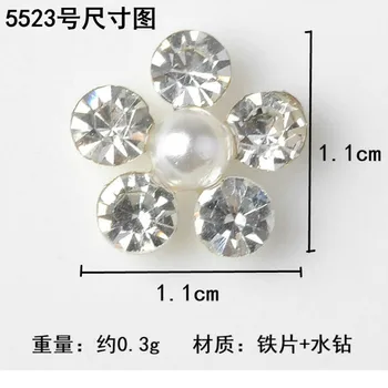 50 kom. 11*11 mm Zlatna/srebrna Boja Imitacija Bisera Crystal Oblik Cvijeta Šarm Privjesak DIY za Izradu Svadbeni nakit ručne izrade
