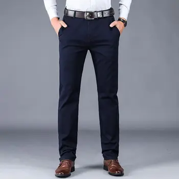 BAO SHAN 2021 jesensko-proljetni marke ravne hlače s visokim strukom klasičnog stila, za mlade muške poslovne svakodnevne pamučne hlače