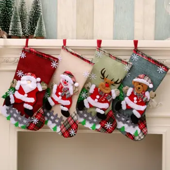 Božićni Viseći Nadkoljenice Ukras Čarape Veliki Ukrasni Cipele, Rublje Šarene Dekoracije Božićnog Drvca