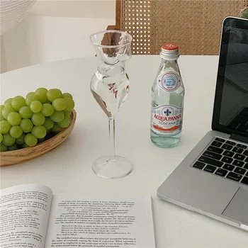 Cutelife Nordic Body Prozirna Staklena Čaša Dekorativni Čašu za rome Pivo Koktel Čašu za Vino Medeni Šampanjac Šalica Za Mlijeko