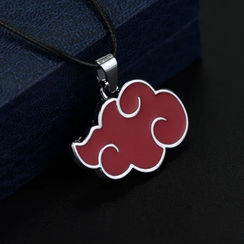 Dongsheng Japanska anime Cosplay Акацуки organizacija znak crvenog oblaka metalne ogrlice sa ovjesom Donje muška ogrlica