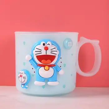 Doraemon je Otporan na lomove Dječje zubne šalica Za djevojčice Šalica za ispiranje usta, Crtani film Slatki Dječak Čišćenje Cilindar Mala Kreativna Cijev