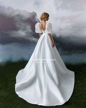Fivsole 2021 Moderna čipkan vjenčanicu Sirena Sa Odvojivim vrh suknju Slatka Bujna s kratkim rukavima Vjenčanica Vestidos