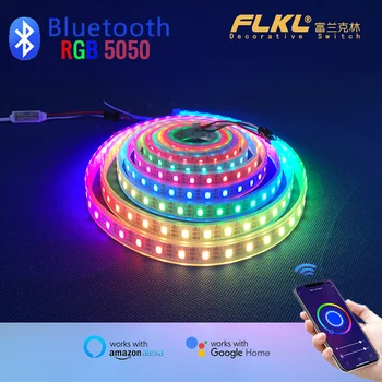 FLKL Bluetooth Upravljanje Dreamcolor Trake Led Svjetla RGBIC Адресуемый 5050 led Lampa Za Dekor sobe Samoljepivi RGB Svjetlosna traka