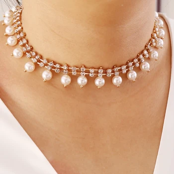 Godišnji novi stil gorski kristal biserna ogrlica višeslojne ljubav privjesak ogrlica ženska moda dizajn
