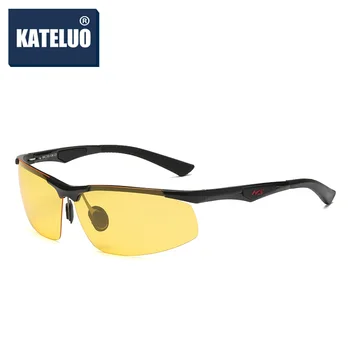 KATELUO 2020 Modne Naočale dnevni noćni vid Žute Naočale za vožnju Polarizirane Sunčane naočale UV400 Pribor za naočale za muškarce