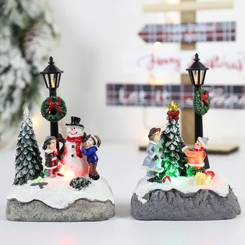 Led Božićne ukrase za dom Nakit od smole za dom Božićno Drvce Dječji dar Božićni ukras Natal Navidad 2021