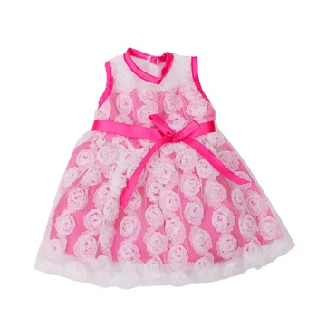 Lutkarska odjeća slatka je beba čipkan ružičasto - crvena haljina je pogodan za lutke 43 cm i 18-inčni lutke za djevojčice pribor za odjeću f590