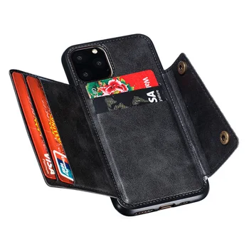 Magnetni auto-torbicu za iPhone 13 12 11 Pro Max XS XR X 6 8 7 Plus Kožna torbica-Držač Torbica za iPhone SE 2020 Torbica-novčanik