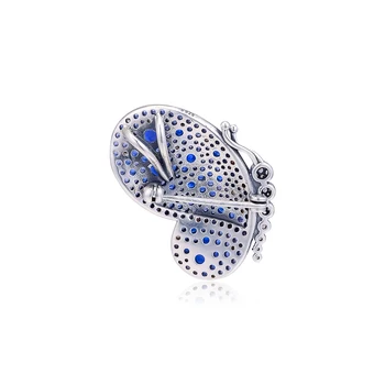 Nova Moda Blistavo Plava Broš-leptir Pogodan za Narukvice Pandora na Ruci Nakit od 925 sterling Srebra za žene Besplatna dostava