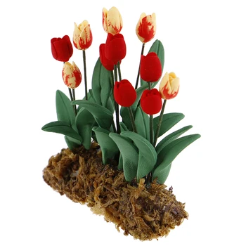 Novi dolazak 1/12 Skala Mali Smola Viseći Cvijet Tulipana lutkine Vilinski Vrt Dekor Pribor za lutkarske kuće Igračke i hobiji