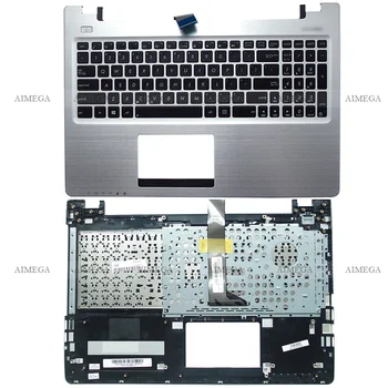 NOVI Laptop Asus K56 K56C K56CB K56CM K56CA A56 A56C S56C S56 R505C S550C Oslonac za ruke slova Tipkovnica SAD-u Srebrna