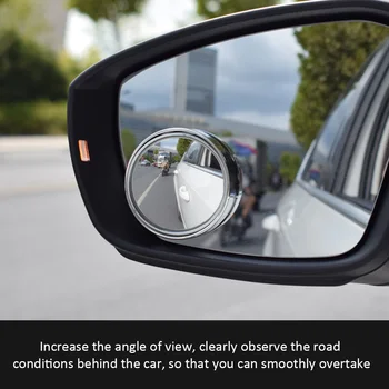 Novo 1 kom. dječja retrovizor Auto retrovizor Malo Okruglo Ogledalo Velika pomoć u viziji Slijepa Mrlja 360 Okretni Auto oprema