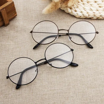 Okrugle naočale okvira za naočale, muškarci/žene prozirne lažne naočale naočale okrugle rimless za naočale za žene/muškarce