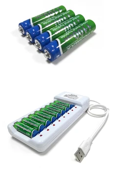 PHOMAX USB 8-Слотное Nezavisno Punjač Sa Zaštitom Od Kratkog Spoja I Led Za Punjiva Baterija AA/AAA Ni-MH/Ni-Cd