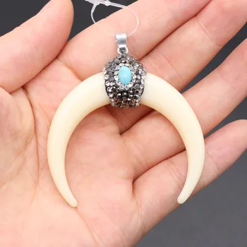 Privjesci u obliku Polumjeseca od kosti bika za izradu nakita DIY Ogrlice Narukvice Originalni stil 34x35 mm