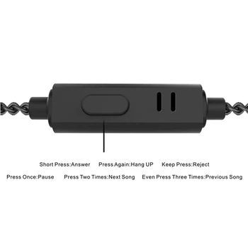 Slušalice BQEYZ KC2 2DD 2BA Quad-core Vozač Stereo Slušalice 0,78 mm Odvojiv Kabel S Mikrofonom Za Telefon-player