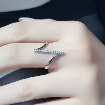 Tanak tanak rose gold polaganje pločice prsten skup pinky MIDI prst prsten jednostavan dizajn modni nakit prstenje za žene