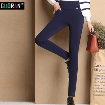 Topla rasprodaja 2016 zimske ženske hlače plus size ženske hlače-olovka ženske hlače capri baršun tople noge plus size 5XL ženske hlače