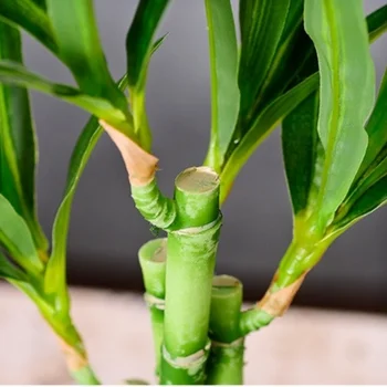 Umjetna biljka,Malu biljku u saksiji iz Bogate i plemenite Bambusa,45 cm,Umjetno Bambus Bonsai vrt,Uređenje dnevnog boravka u zatvorenom prostoru