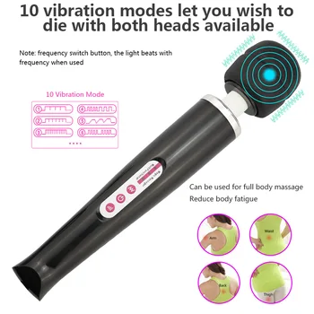 Usb Snažan AV Vibrator Veliki Čarobni Štapić USB Punjenje Velike Coli Stimulator Klitorisa G Spot Seks-Igračke za odrasle za Žene Masturbator