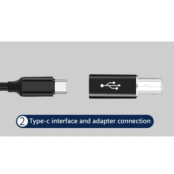 USB Tip C Ženski na USB B Muški Adapter za Skener, Pisač Konverter USB C Adapter za Prijenos Podataka za MIDI-kontroler Tipkovnice