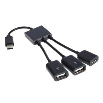 USB3.1 Tip C Tip C Do Dva 2 Port Hub USB2.0 + Micro USB Hub OTG Adapter Produžni Kabel Za Macbook RAČUNALA Za Windows