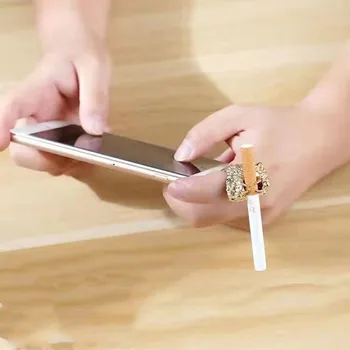 Vadičep Držač za pušače Sprečava Opekline Metalni Prsten za prste Držač za Cigarete Prijenosni Uklještenje Prstiju Za Ručno Upaljač Pribor za pušače