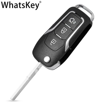 WhatsKey 3 Tipke Sklopivi Daljinski Upravljač Promjene Flip-ključ privjesak torbica za Ford Focus, Fiesta C Max Ka Galaxy Kuga Escape mondeo 2 3