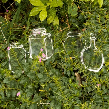 Yoofun 30 kom/pak. Prozirne Naljepnice za boce s cvijećem Prozirne naljepnice s leptirićima za kolaže Nepotrebnih Časopisa Nakit za Scrapbooking