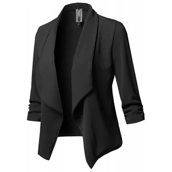 Gotički Svakodnevne formalne Blazers Kaput Plus Size Elegantne jesenje crne ženske fine čvrste jesen zeleni kaput Ženska moda 2021 1