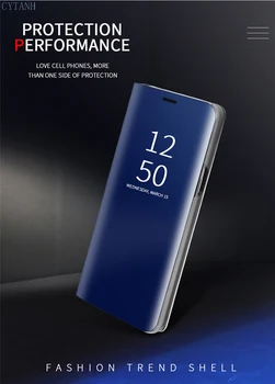 Ogledalo Flip torbica za Huawei P40 P20 P30 Pro Y7 Y6 Y5 P Smart Z Y9 Prime 2019 za Honor 20 10 9 Lite 8X 8A 8S 8C 9X Pro Y9S Torbica 1