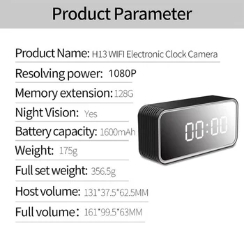 Osnovna Sigurnost ip kamera HD1080P WIFI Kamera sa satom Noćni Vid Mini-Kamera za Detekciju Pokreta Micra Cam AVI Podrška Skrivene kartice 1
