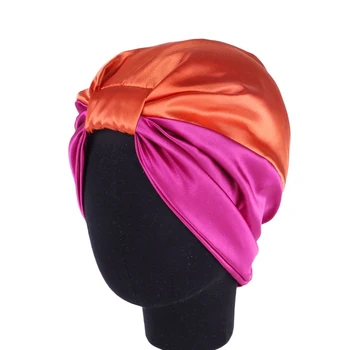 Satin Shape Kape za kosu Salon Noćni kapa za kosu Prirodni kovrčava kosa Dvostruka elastična nošenje kape kapa za spavanje Ženska kapa za glavu 2