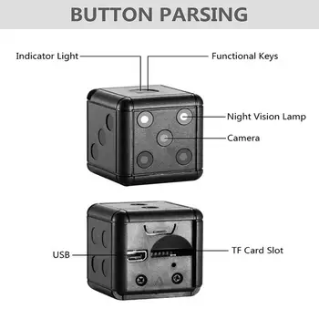 SQ16 Mini-Kamera HD 1080P Video Noći Otkrivanje Микрокамера Privjesak za ključeve Rotacija za 360 stupnjeva Digitalni Fotoaparat 3