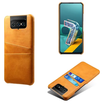 Za ASUS Zenfone 7 7 Pro ZS671KS Torbica za kreditne kartice Retro Kožna torbica od umjetne kože s utora za kartice Torbica-novčanik za Zenfone 8 8 Flip Torbica 3