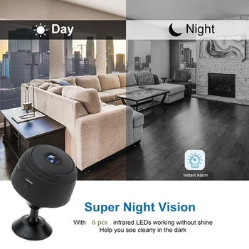 1080P HD Mini Kamere Bežične WiFi Noćni Verzija Skladište Sigurnosti Home Auto Video Dash Cam Mikro Wifi Skladište Rotacija 360 4