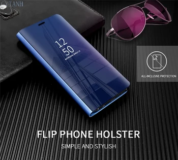 Ogledalo Flip torbica za Huawei P40 P20 P30 Pro Y7 Y6 Y5 P Smart Z Y9 Prime 2019 za Honor 20 10 9 Lite 8X 8A 8S 8C 9X Pro Y9S Torbica 4