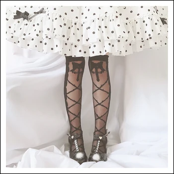 Čarape u stilu Lolita Ženski ljeto SiOn Staklene tanke čarape od teleće kože iznad koljena Za djevojčice Čarape u stilu Lolita 4