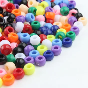 100/200 komada 6*9 mm s velikim otvorom Akrilne Perle Candy Boja Razuporne Perle za izradu nakita DIY Djeca Djeca Ogrlica i Narukvica 0