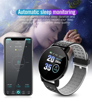 2021 Nove 119 S Pametnih satova Za muškarce, Pametni sat za mjerenje krvnog tlaka, satovi, Sportski tracker WhatsApp za Android i Ios 0