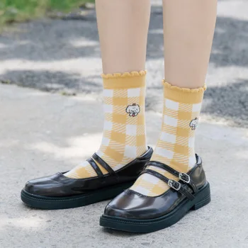 2021 Novi Japanski Korejski Crtani Čipke, Čarape, Ženske pamučne jesensko-zimske ženske čarape Kawaii Harajuku EUR35-40 0