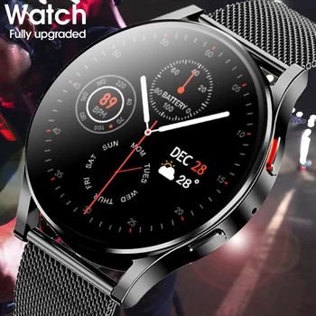 2021 Pametni satovi Muški Satovi Monitor otkucaja srca i krvni tlak Bluetooth Poziv Sportske Pametni sat za Samsung smart satovi za žene+kutija