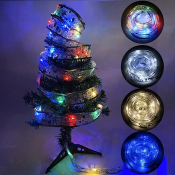 40 LED 4-mjerač traka nizove svjetiljki za Svadbene zurke, Svečane dekoracije Božićnog drvca, sjajan providan omot s lukom, Nevjerojatan vijenac, Lampa