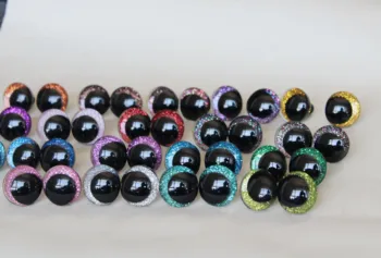 500 KOM./LOT NOVI STIL 25 mm 30 mm crtani 3D briljantne igračke oči zabavne lutkarske oči s podloškom ZA medo-OBRT 19 boja opcija 0